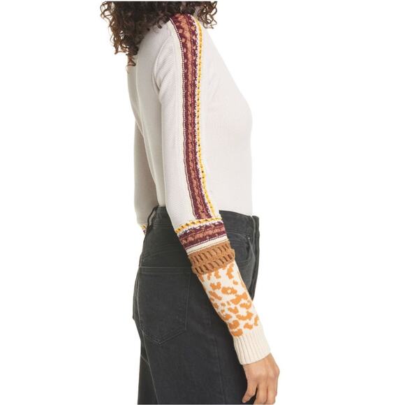 Free People | Women | Switch It Up Crochet Waffle Knit Mock Neck Top | Small - Picture 15 of 15